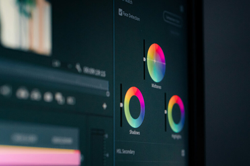 User interface of a video editing program